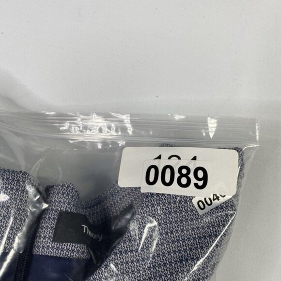 Theory Dress Women Size 8 Blue Albita WR Meterie Fit & Flare Short Sleeve Mini - Picture 12 of 12